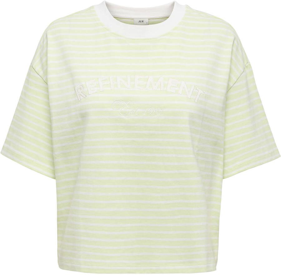 JDY gestreepte T-shirt lichtgroen