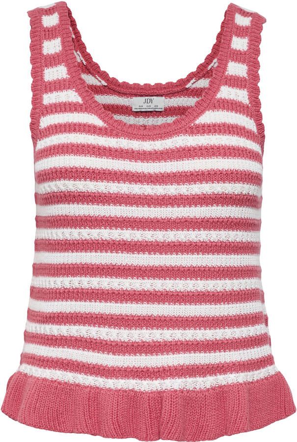 JDY gestreepte top gebreid roze