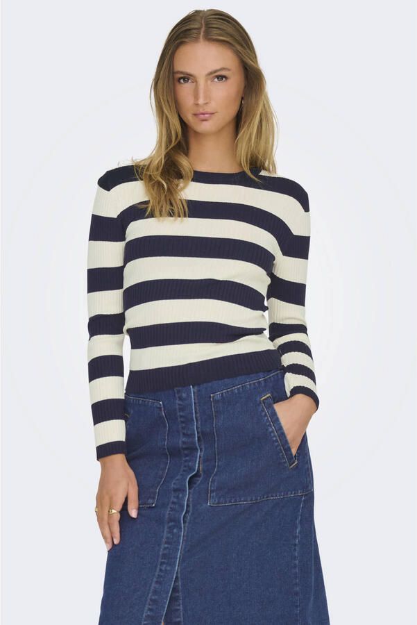 JDY Trui met ronde hals PLUM L S O-NECK PULLOVER KNT NOOS