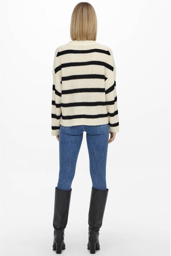 Jacqueline de Yong Crème Acryl Gebreide Kleding Herfst Winter Collectie Multicolor Dames - Foto 3