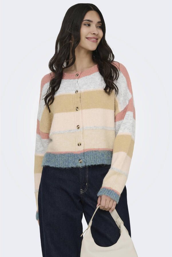 JDY gestreepte vest multi gebreid
