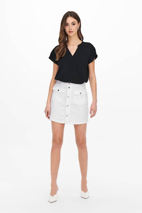 JDY geweven top LION met textuur zwart