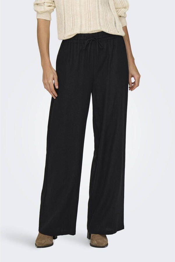 JDY Comfortbroek SAY LINEN HW WIDE PANT WVN NOOS