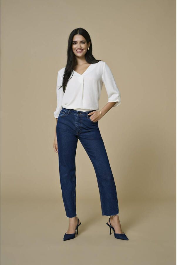 JDY high waist straight leg jeans LULLU dark blue denim - Foto 3