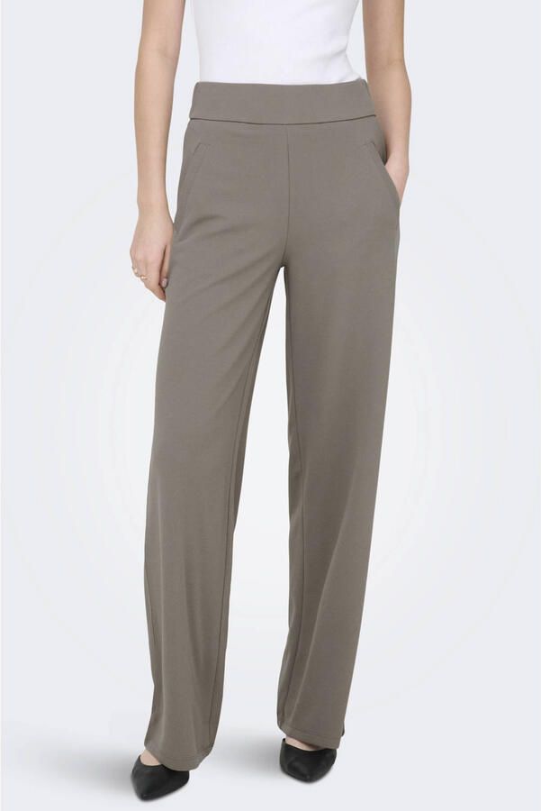 JDY high waist wide leg broek LOUISVILLE taupe