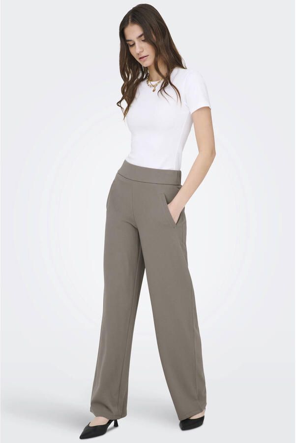 JDY high waist wide leg broek LOUISVILLE taupe - Foto 2