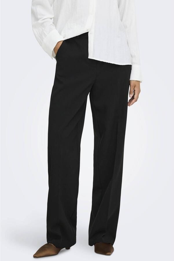 JDY high waist wide leg casual broek zwart