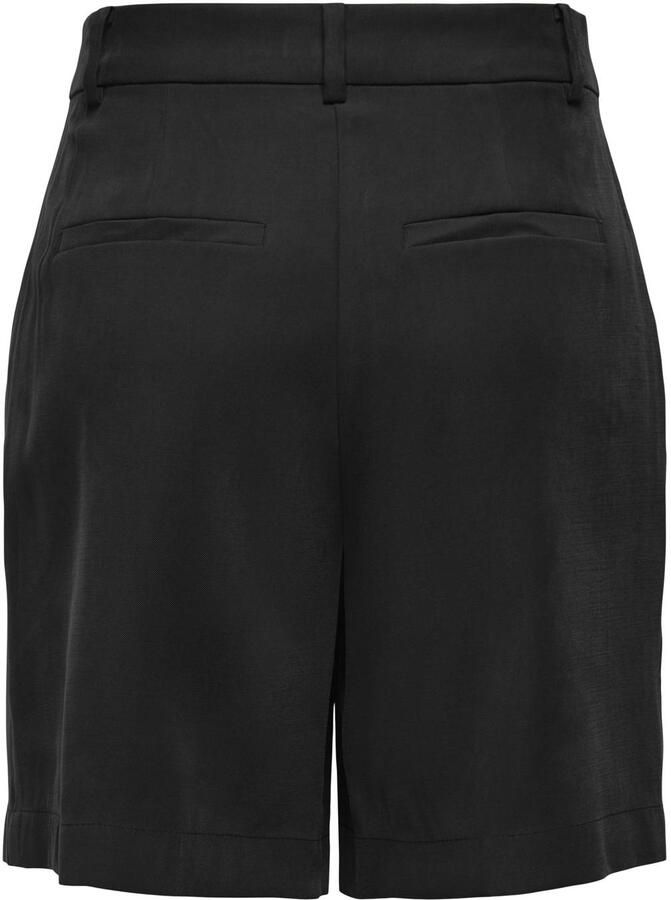 JDY high waist wide leg short met plooien zwart