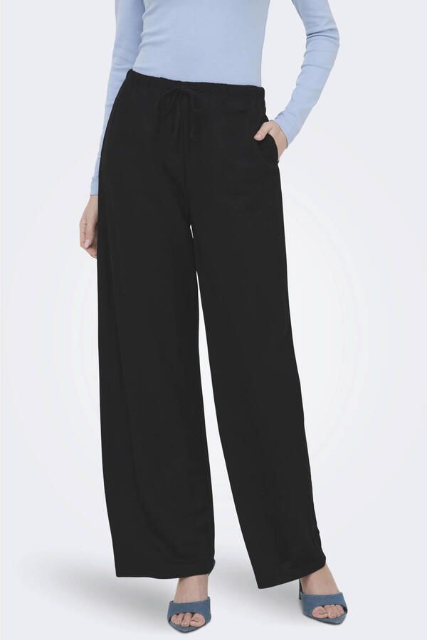 JDY high waist casual broek zwart