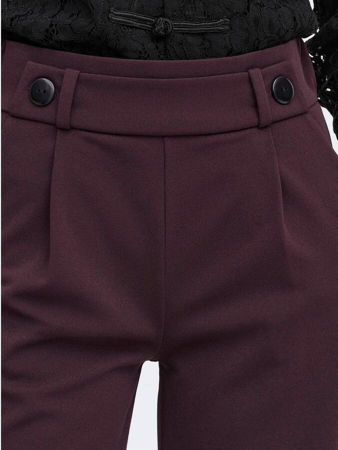 JDY jersey wide leg palazzo broek donkerrood - Foto 2