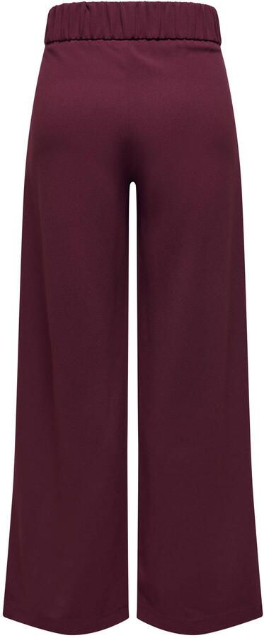 JDY jersey wide leg palazzobroek donkerrood - Foto 3