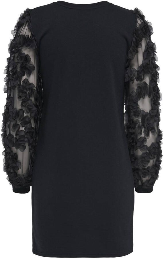 Jacqueline de Yong Elegante Zwarte Jurk met Ronde Hals Black Dames - Foto 4