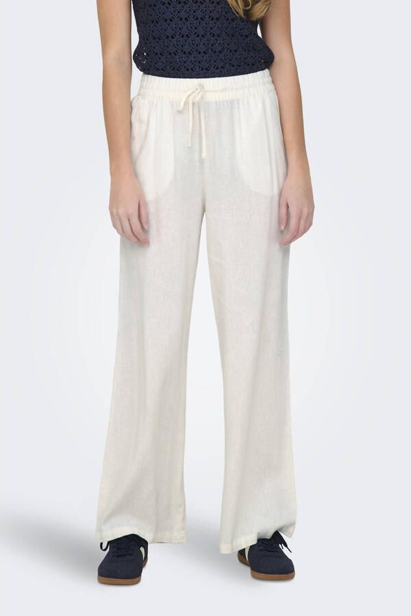 JDY Comfortbroek SAY LINEN HW WIDE PANT WVN NOOS