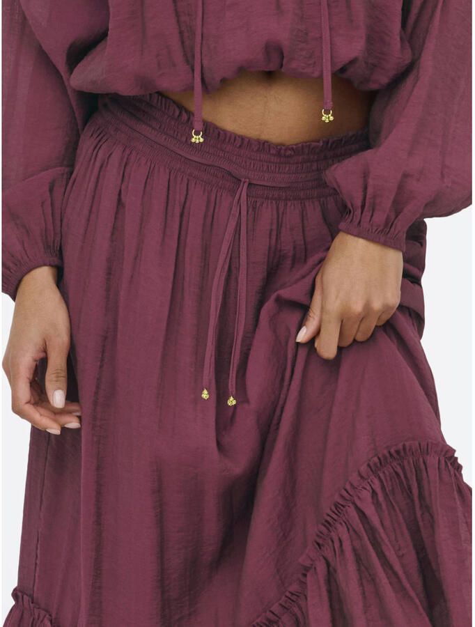 JDY maxi rok donkerrood