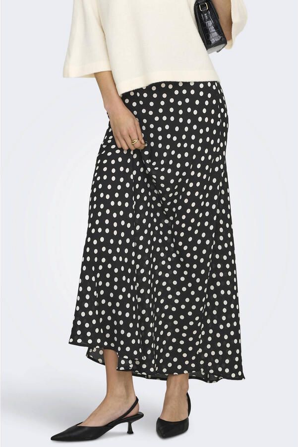 JDY maxi rok met stippen zwart