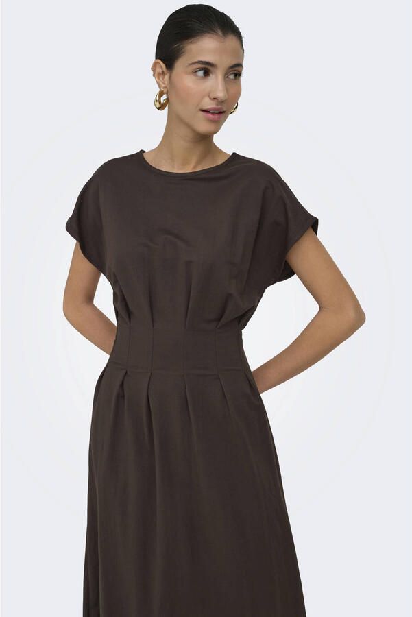 JDY midi jurk donkerbruin