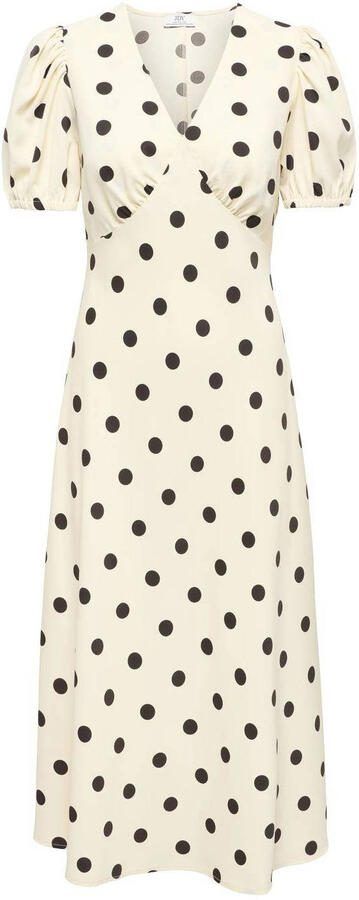 JDY midi jurk met stip wit - Foto 3