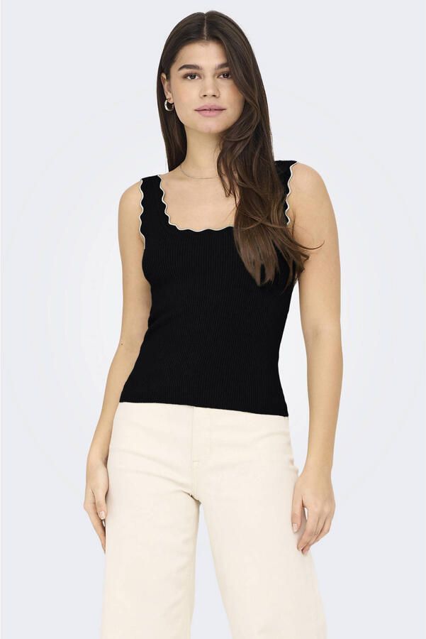 JDY mouwloze top zwart