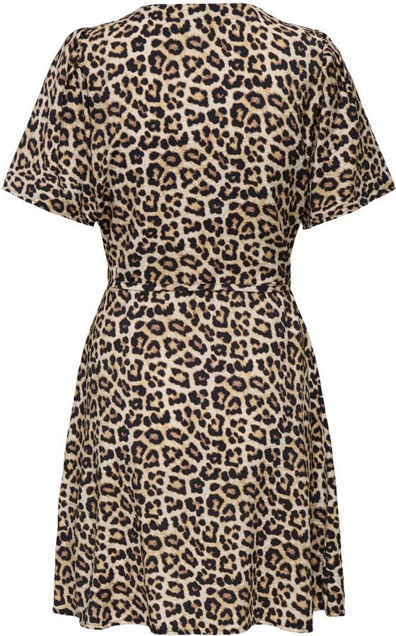 JDY panterprint blousejurk bruin - Foto 1