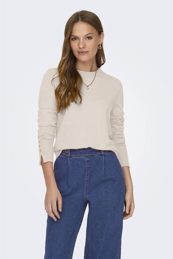 Jacqueline de Yong Crème Viscose Gebreide Kleding & T-Shirt Gray Dames