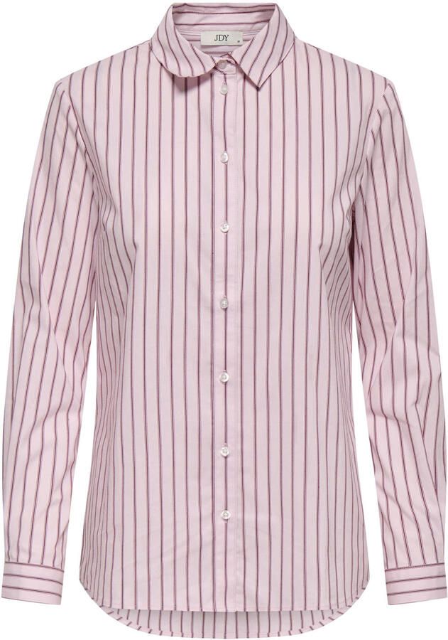 JDY rechtvallende gestreepte blouse roze - Foto 2