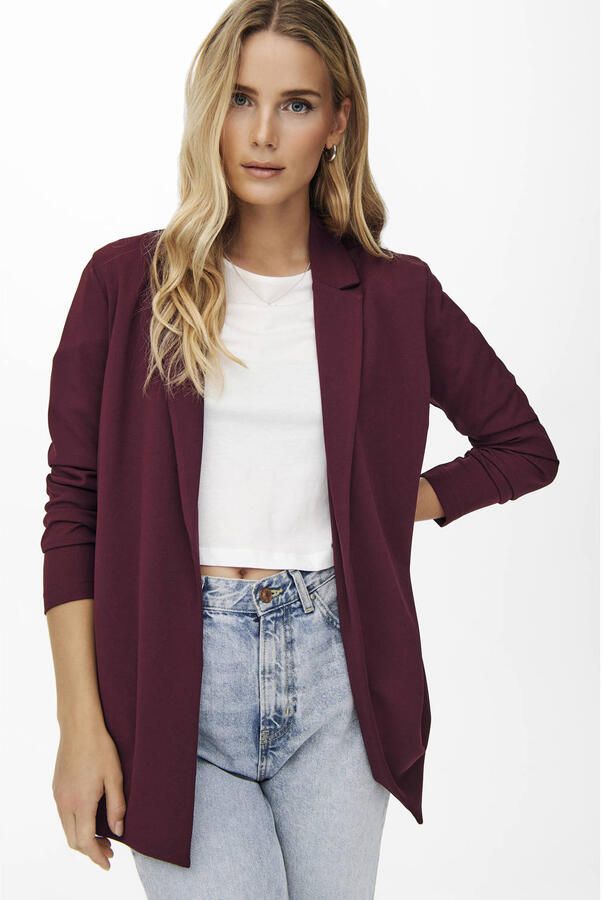 JDY regular fit blazer donkerrood - Foto 3