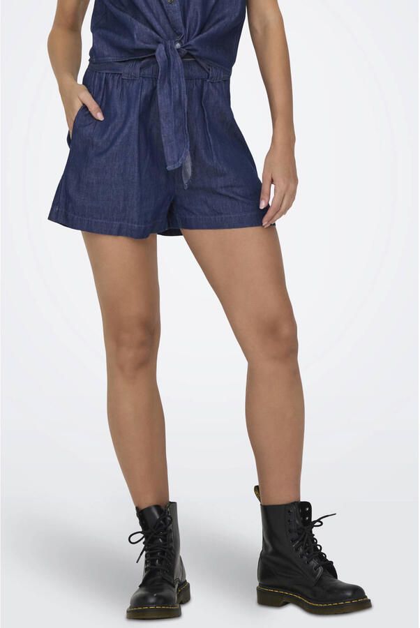 Jacqueline de Yong Bermuda High Waist Shorts Vrouwen Blue Dames