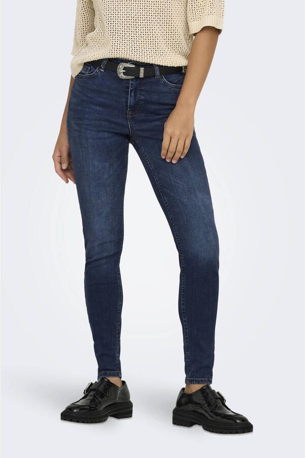 JDY Skinny fit jeans FINA MW SKINNY ANK JNS DB NOOS DNM