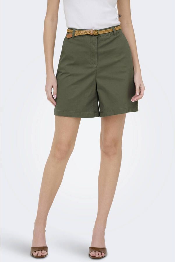 JDY regular waist bermuda short olijfgroen