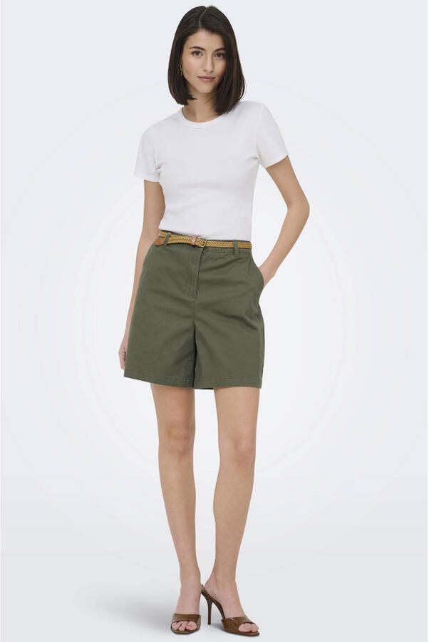 JDY regular waist bermuda short olijfgroen - Foto 2