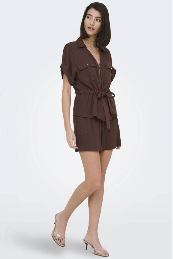 JDY regular waist casual short donkerbruin - Foto 3