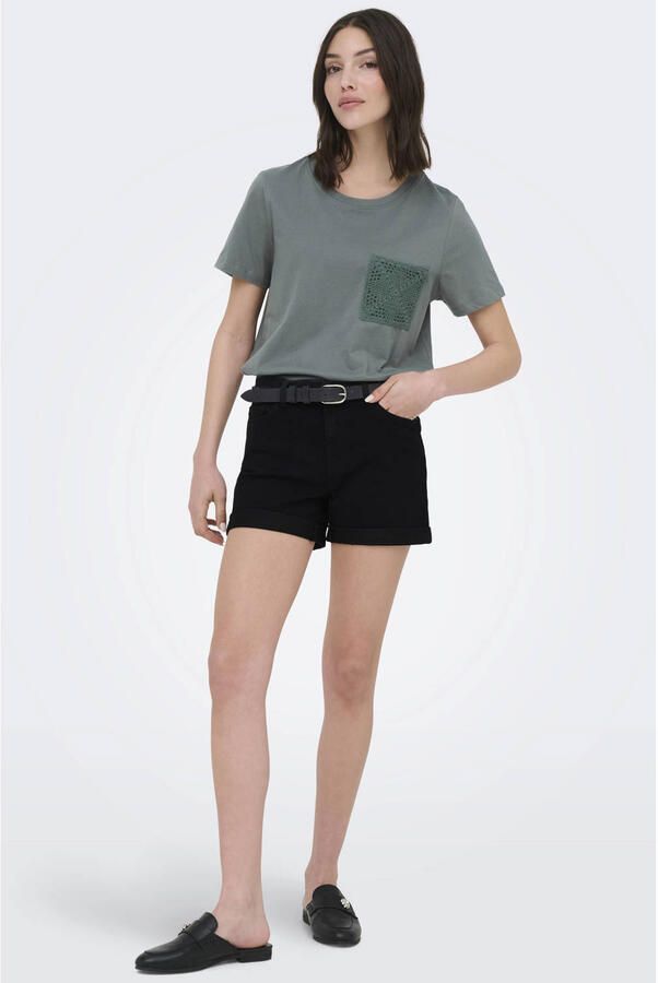 JDY regular waist short black denim - Foto 2