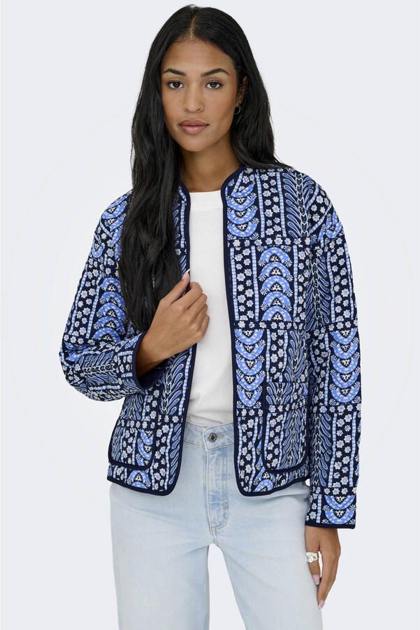 JDY shacket quilted blauw