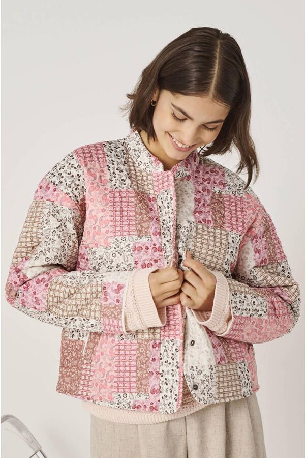 JDY shacket quilted roze