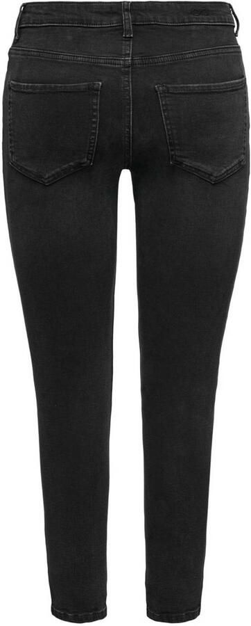 JDY Skinny fit jeans FINA MW SKINNY ANKLE JNS BLK DNM NOOS