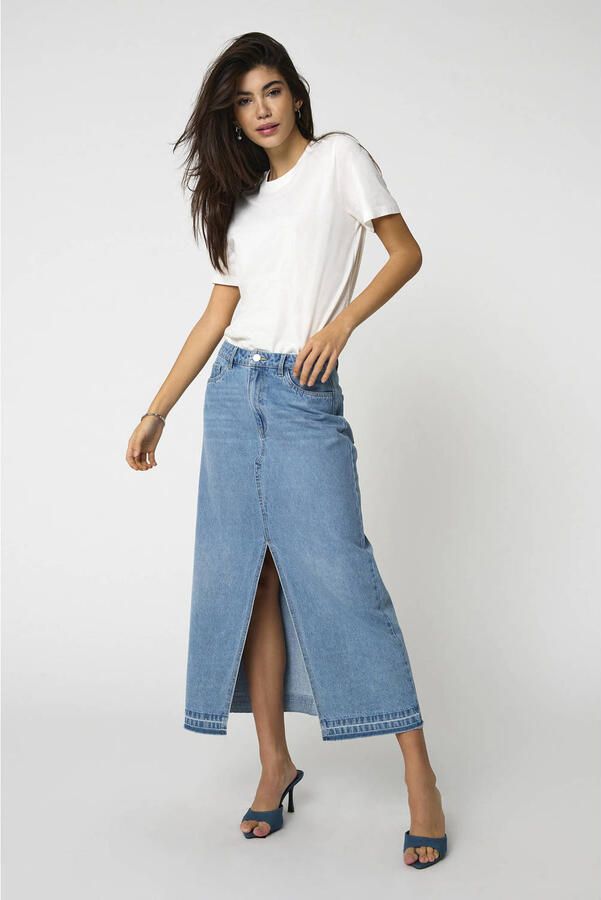 JDY Jeans rok BELLA HW LONG SKIRT DNM NOOS - Foto 3