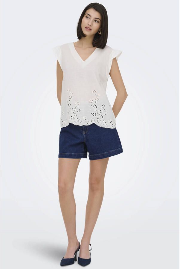 JDY straight casual short medium blue denim - Foto 3