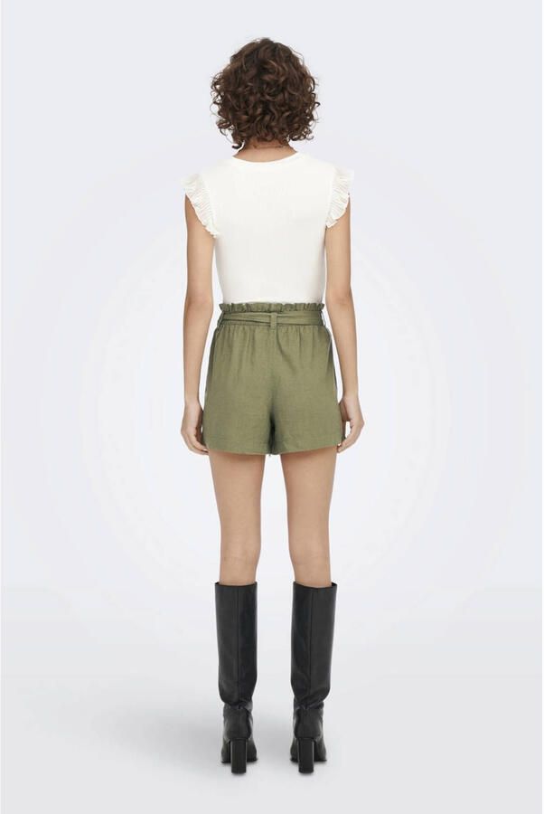 Jacqueline de Yong Groene dames shorts voor lente zomer Green Dames