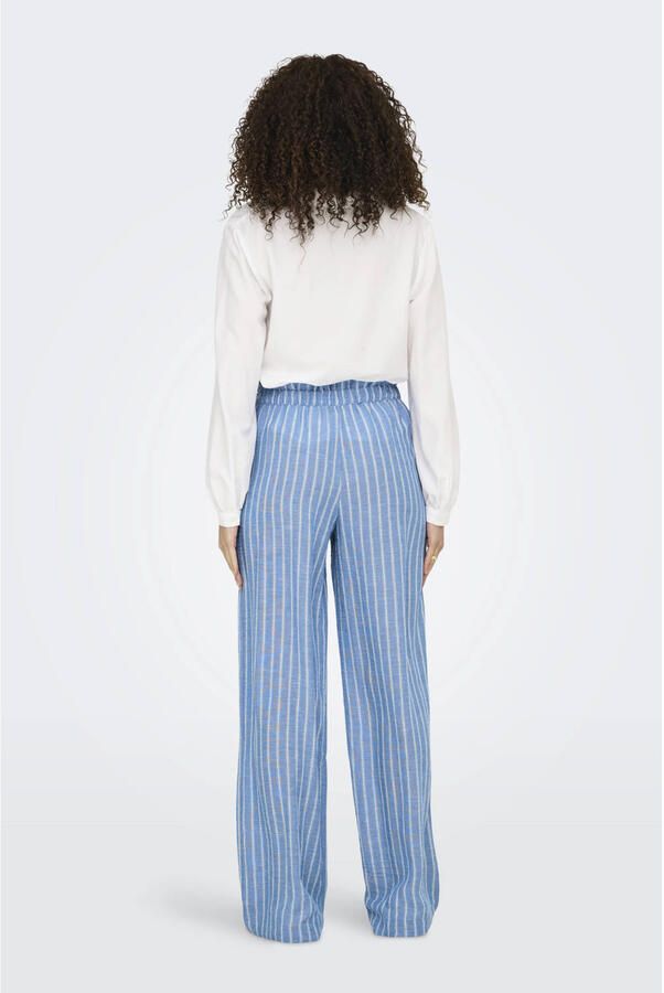 JDY straight high waist casual broek blauw - Foto 2