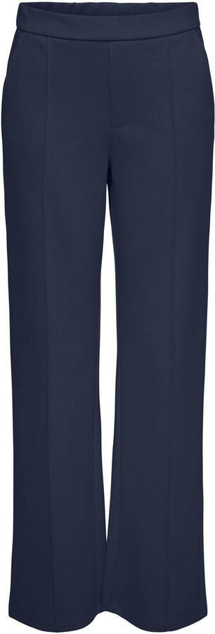 JDY straight high waist casual broek donkerblauw