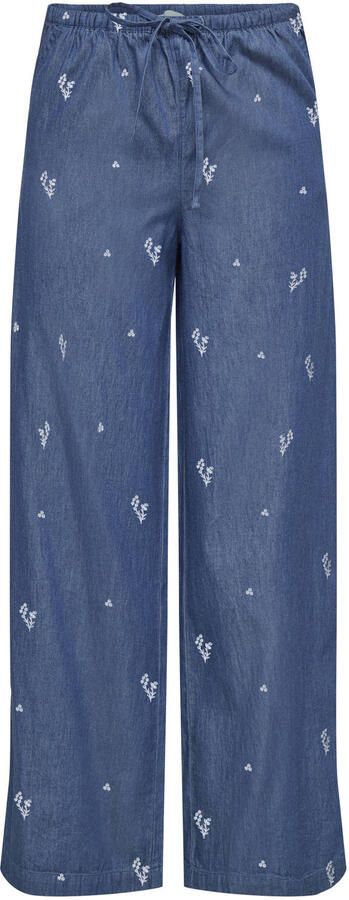 JDY straight regular waist casual broek light blue denim