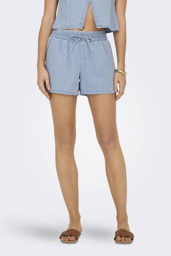 JDY straight regular waist casual short lichtblauw - Foto 2