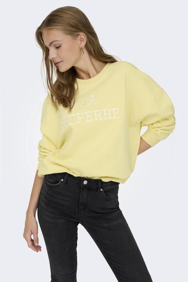 JDY Sweatshirt MESA L S O-NECK EMB SWEAT JRS NOOS