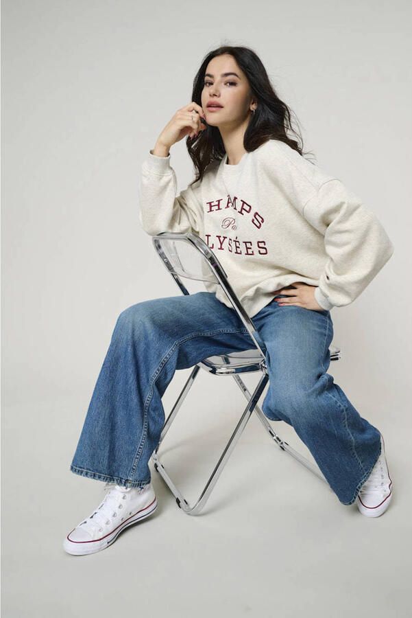 JDY Sweatshirt MESA L S O-NECK EMB SWEAT JRS NOOS