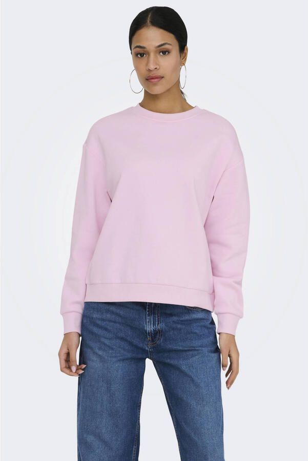 JDY sweater met backprint roze