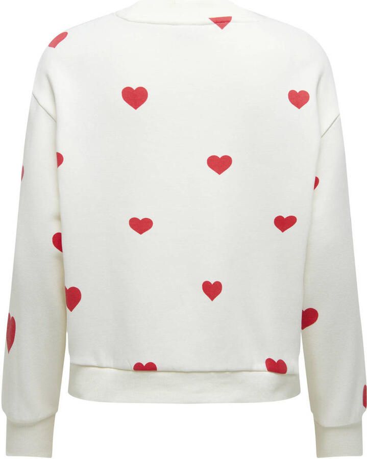 JDY sweater met hartjes ecru - Foto 2