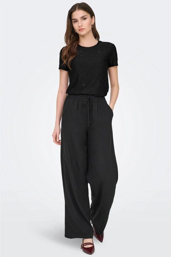 Jacqueline de Yong Zwart T-shirt met korte mouwen Black Dames - Foto 3