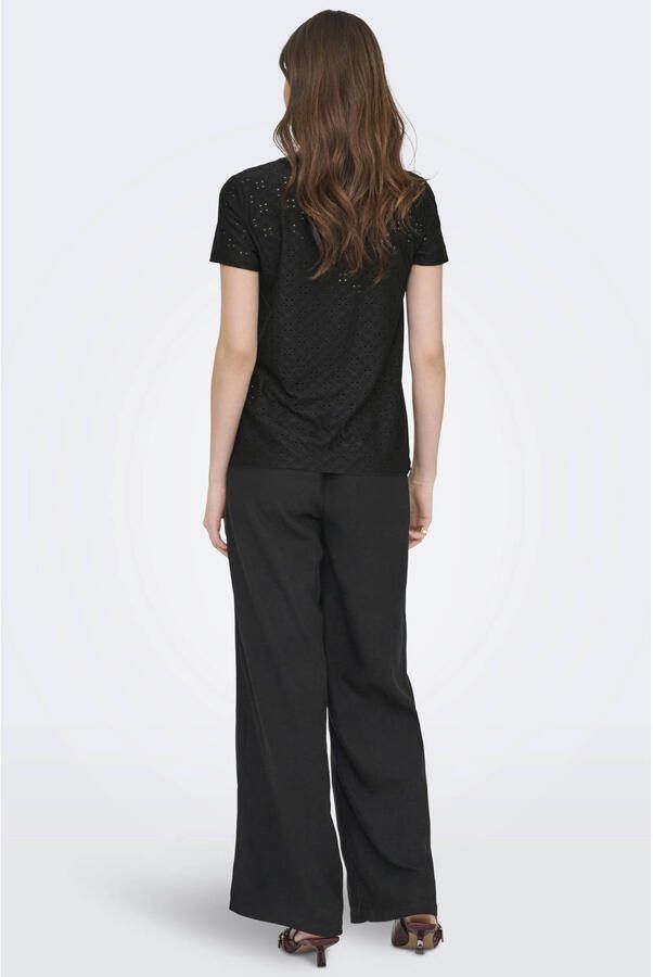 Jacqueline de Yong Zwart T-shirt met korte mouwen Black Dames - Foto 2