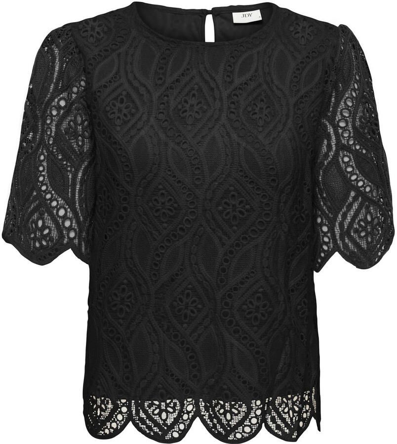 JDY top met broderie zwart