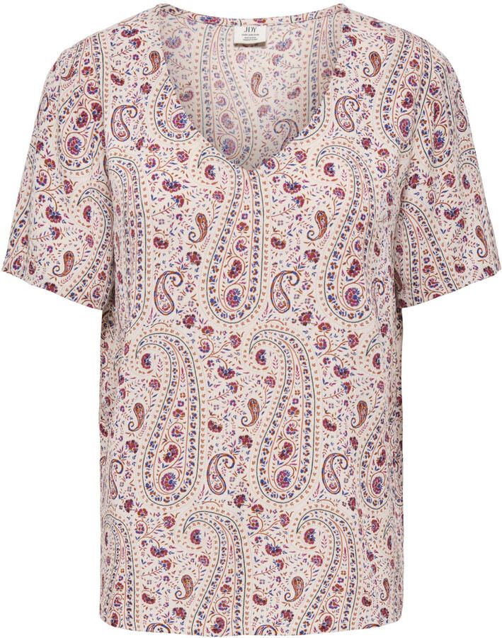 JDY top met paisley print ecru